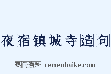 夜宿镇城寺造句是什么意思的图片